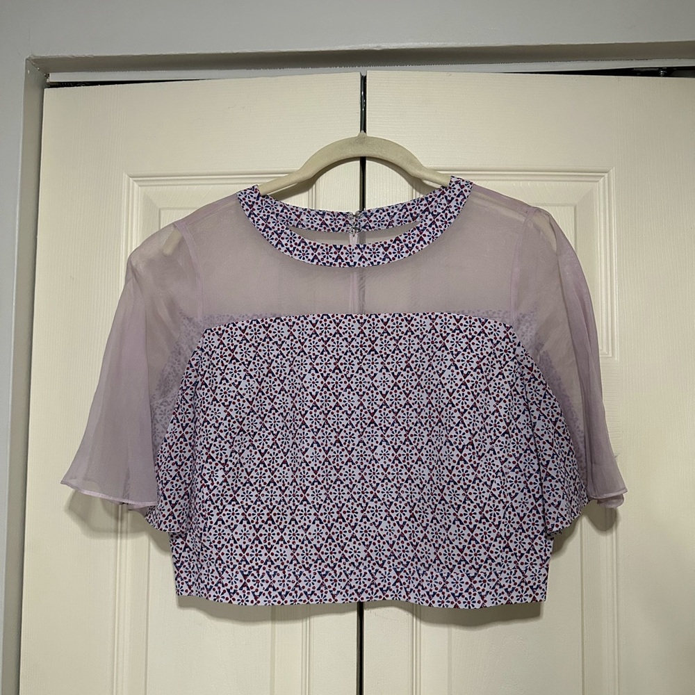 Rebecca Taylor Crop Top - Spring Purple